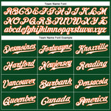 Custom Green White-Orange Authentic Sleeveless Baseball Jersey