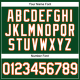 Custom Green White-Orange Authentic Sleeveless Baseball Jersey