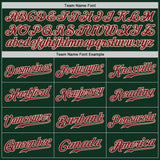 Custom Green Crimson-City Cream Authentic Baseball Jersey