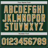 Custom Green White Pinstripe Old Gold-White Authentic Baseball Jersey