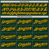 Custom Green Gold-Black Authentic Baseball Jersey