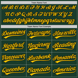 Custom Green Gold-Black Authentic Baseball Jersey
