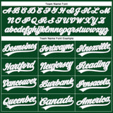 Custom Green White Pinstripe Gray Authentic Baseball Jersey