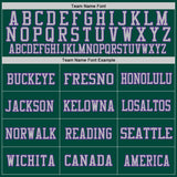Custom Green Purple-Gray Mesh Authentic Football Jersey