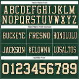 Custom Green City Cream-Black Authentic Football Jersey