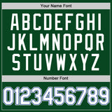 Custom Green White-Royal Authentic Throwback Baseball Jersey
