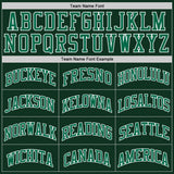 Custom Hunter Green Kelly Green-White Authentic Throwback Basketball Jersey