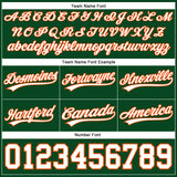 Custom Hunter Green White-Orange Authentic Basketball Shorts