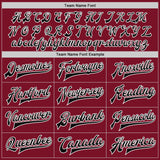 Custom Crimson Black-White Bomber Full-Snap Varsity Letterman Jacket