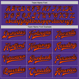 Custom Purple Orange-Black Bomber Full-Snap Varsity Letterman Jacket