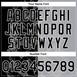 Custom Graffiti Pattern Black-Gray Scratch 3D Bomber Full-Snap Varsity Letterman Jacket