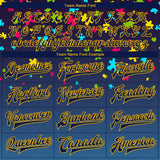 Custom Autism Supporter Awareness Puzzle Pieces Navy-Gold 3D Bomber Full-Snap Varsity Letterman Jacket