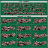 Custom Kelly Green Red-Black Bomber Full-Snap Varsity Letterman Jacket
