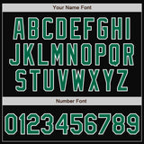 Custom Black Kelly Green-Texas Orange Bomber Full-Snap Varsity Letterman Split Fashion Jacket