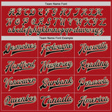Custom Red Black-Cream Bomber Full-Snap Varsity Letterman Jacket