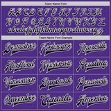 Custom Purple Black-Gold Bomber Full-Snap Varsity Letterman Two Tone Jacket