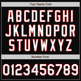 Custom Black White-Red Bomber Full-Snap Varsity Letterman Jacket