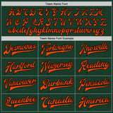 Custom Green Orange-Black Bomber Full-Snap Varsity Letterman Jacket