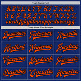 Custom Royal Orange-Black Bomber Full-Snap Varsity Letterman Jacket