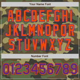 Custom Camo Purple-Orange Bomber Full-Snap Varsity Letterman Salute To Service Jacket
