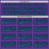 Custom Purple Teal-Black Bomber Full-Snap Varsity Letterman Jacket