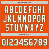 Custom Orange White-Kelly Green Bomber Full-Snap Varsity Letterman Jacket
