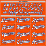 Custom Orange White-Royal Bomber Full-Snap Varsity Letterman Jacket