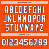 Custom Orange White-Royal Bomber Full-Snap Varsity Letterman Jacket
