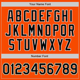 Custom Orange Black-Old Gold Bomber Full-Snap Varsity Letterman Jacket
