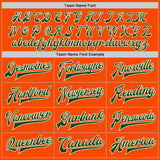 Custom Orange Green-Cream Bomber Full-Snap Varsity Letterman Jacket