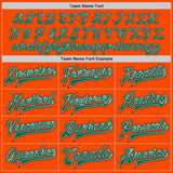 Custom Orange Kelly Green Cream-Black Bomber Full-Snap Varsity Letterman Jacket