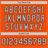 Custom Orange Gray-Black Bomber Full-Snap Varsity Letterman Jacket