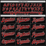 Custom Black Red-White Bomber Full-Snap Varsity Letterman Two Tone Jacket
