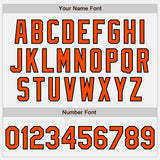 Custom White Orange-Black Bomber Full-Snap Varsity Letterman Two Tone Jacket
