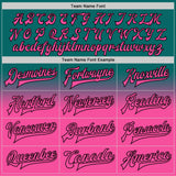 Custom Teal Pink-Black Bomber Full-Snap Varsity Letterman Fade Fashion Jacket