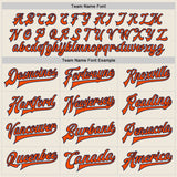 Custom Cream Orange-Navy Bomber Full-Snap Varsity Letterman Two Tone Jacket