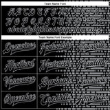 Custom Black Gray Halftone 3D Pattern Design Bomber Full-Snap Varsity Letterman Jacket