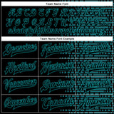 Custom Black Teal Halftone 3D Pattern Design Bomber Full-Snap Varsity Letterman Jacket