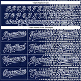 Custom Navy White Halftone 3D Pattern Design Bomber Full-Snap Varsity Letterman Jacket