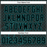 Custom Black Teal Check And Tiger 3D Pattern Design Bomber Full-Snap Varsity Letterman Jacket
