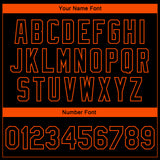 Custom Black Orange Wolf 3D Pattern Design Bomber Full-Snap Varsity Letterman Jacket