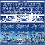 Custom Royal White Toronto Ontario City Edition 3D Bomber Full-Snap Varsity Letterman Jacket