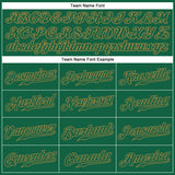 Custom Kelly Green Kelly Green-Old Gold Authentic Baseball Jersey