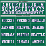 Custom Grass Green White-Purple Mesh Authentic Throwback Football Jersey