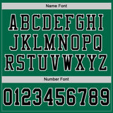 Custom Grass Green Black-White Mesh Authentic Throwback Football Jersey