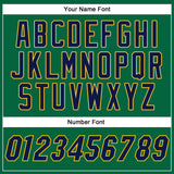 Custom Kelly Green Navy-Gold Authentic Baseball Jersey