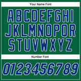 Custom Kelly Green Royal-White Authentic Baseball Jersey