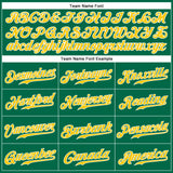 Custom Kelly Green Gold-White Authentic Sleeveless Baseball Jersey