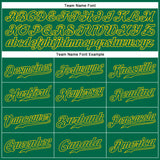 Custom Kelly Green Kelly Green-Gold Authentic Sleeveless Baseball Jersey