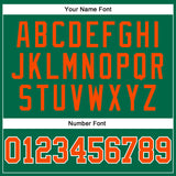 Custom Kelly Green Orange-White Authentic Sleeveless Baseball Jersey